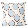 Clouds of blue bordered in earth brown accent this hand printed pillow from JR by John Robshaw.