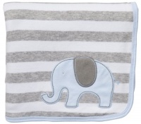 Carter's Boy's Baby Blue and Gray Elephant Receiving Blanket Carter's Boy's Baby Blue and Gray Elephant Receiving Blanket