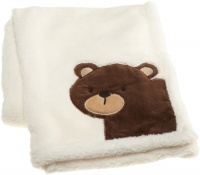 Carter's Forest Friends Boa Blanket, Tan/Choc, 30 X 40 Carter's Forest Friends Boa Blanket, Tan/Choc, 30 X 40