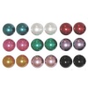 9 Pairs Colorful 3/8 Pearl Ball Studs, Metallic Finish (10Mm) In Assorted with Metallic Finish
