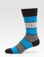 Make a bold color statement with your simple suiting and pair these thick, cotton-blend socks for a stylish office ensemble.Mid-calf height70% cotton/28% polyamide/2% elastaneMachine washImported