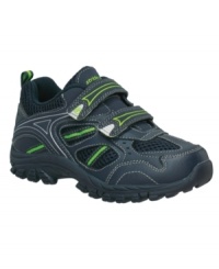 He can tackle rugged terrain, big or small, in these Dallas sneakers from Stride Rite, comfy and breathable and perfect for outdoor summer fun. He can tackle rugged terrain, big or small, in these Dallas sneakers from Stride Rite, comfy and breathable and perfect for outdoor summer fun.