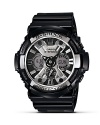 Designed for maximum performance and style, this digital watch from G-Shock - with a 200 meter water resistance, stopwatch, and multiple alarms - has the look you want and the features you need.