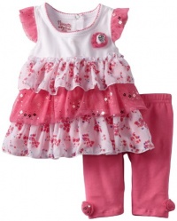 Nannette Baby-girls Infant 2 Piece Floral Ruffle Legging Set, Pink, 18 Months Nannette Baby-girls Infant 2 Piece Floral Ruffle Legging Set, Pink, 18 Months