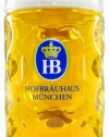 1 Liter HB Hofbrauhaus Munchen Dimpled Glass Beer Stein