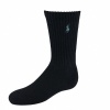 Polo Ralph Lauren boys crew socks black 6pairs - 9-11 (shoe size 4-10)