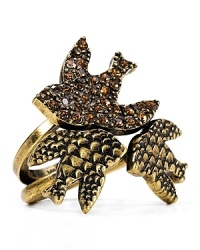 Take a flight of fancy with this delicate avian-inspired plated metal ring from MARC BY MARC JACOBS, accented with subtle, tonal stones. Take a flight of fancy with this delicate avian-inspired plated metal ring from MARC BY MARC JACOBS, accented with subtle, tonal stones.