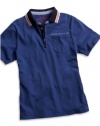 GUESS Kids Boys Big Boy Polo Shirt with Back Appliqu, ROYAL BLUE (20)