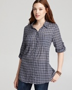 Complete your off-duty wardrobe with this Joie plaid top that's destined to be a staple in every season.