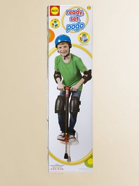 Jump higher, faster and farther on this fun pogo stick. Safety helmet and protective pads recommended, but not included.Encased metal spring for extra safetyEasy grip foam handlesPadded center poleWide rubber foot for improved stabilitySuitable for kids from 44-99lbs or 20-45kgSuitable for ages 9 and upImported Jump higher, faster and farther on this fun pogo stick. Safety helmet and protective pads recommended, but not included.Encased metal spring for extra safetyEasy grip foam handlesPadded center poleWide rubber foot for improved stabilitySuitable for kids from 44-99lbs or 20-45kgSuitable for ages 9 and upImported