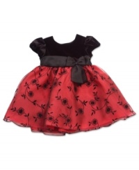 She'll be the prettiest wearing this beautiful organza dress with flowery detail by Rare Editions. She'll be the prettiest wearing this beautiful organza dress with flowery detail by Rare Editions.
