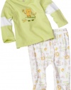 Absorba Baby-Boys Newborn 2-Piece Jungle Friends Footed Pant Set