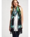 A brilliant, crystalized print adorns a plush silk scarf for can't-miss style.SilkAbout 28 X 110Dry cleanMade in Italy