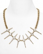 Elizabeth Cole Dagger Necklace with Swarovski Crystals, 20