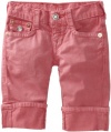 True Religion Girls 2-6X Sophie Capri Roll Up Short, Hu Hot Pink, 2