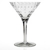 Made entirely from hand, each piece of William Yeoward Crystal draws its inspiration from antique crystal pieces originally made in England during the 18th and early 19th centuries. Here, a design from 1790 is still unbelievably contemporary with decorative matte and polished bubbles adorning a mod martini glass.