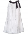 She'll have so much fun in this flapper-inspired frock by Rare Editions, boasting a bow neckline and sequin details.