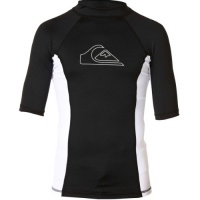 Quiksilver Front Side S/S Surf Shirt (Little Kids/Big Kids) Black Quiksilver Front Side S/S Surf Shirt (Little Kids/Big Kids) Black