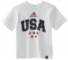 adidas Boys 2-7 Team USA Short Sleeve Tee, White, 2T