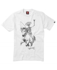He'll be along for the ride and ready to go in this graphic t-shirt from Quiksilver. He'll be along for the ride and ready to go in this graphic t-shirt from Quiksilver.