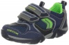 Geox Caragon5 Sneaker (Toddler/Little Kid/Big Kid),Navy/Lime,31 EU/13 M US Little Kid