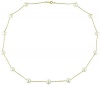 10K Yellow Gold 5.5-6mm White Cultured Freshwater Pearl Tin-Cup Necklace