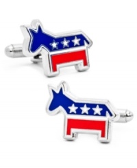 Rep your party proud with these left-minded enamel donkey cufflinks from Cufflinks Inc. Rep your party proud with these left-minded enamel donkey cufflinks from Cufflinks Inc.