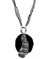 Tough rocks! A unique hammered design and asymmetrical features give FALCHI by Falchi's Agate pendant a rustic vibe. Crafted in silver tone mixed metal. Approximate length: 37 inches. Approximate drop: 2-1/4 inches.