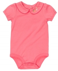 Dainty details. This basic bodysuit from Osh Kosh goes darling with extra-special touches for an extra-special girl. Dainty details. This basic bodysuit from Osh Kosh goes darling with extra-special touches for an extra-special girl.