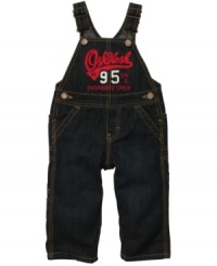 Prepare him for a day of fun with these stylish overalls from Osh Kosh. Prepare him for a day of fun with these stylish overalls from Osh Kosh.