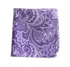 100% Silk Woven Lavender Paisley Pocket Square