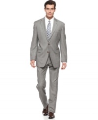 Make your power move with this classic-fit gray sharkskin suit from Lauren by Ralph Lauren. Make your power move with this classic-fit gray sharkskin suit from Lauren by Ralph Lauren.