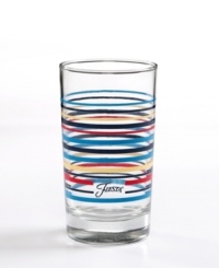 Your daily dose of retro charm! Created exclusively for Macy's, these ringed juice glasses are simple, fun and undeniably hip in cool, festive colors. Mix and match!