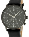 Kenneth Cole New York Men's KC1784 Classic Grey IP Gronograph Black Strap Watch