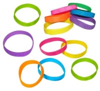 24 -Rubber Neon Monkey Bracelets - Party Favors 24 -Rubber Neon Monkey Bracelets - Party Favors