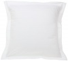 Fresh Ideas Tailored Poplin Pillow Sham Euro, White