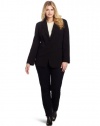 DKNYC Women's Seasonless Stretch Long Sleeve Notch Collar Blazer, Black, 18W