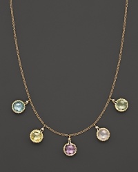 Semiprecious faceted gems add brilliant color to 18K yellow gold. By Roberto Coin. Semiprecious faceted gems add brilliant color to 18K yellow gold. By Roberto Coin.