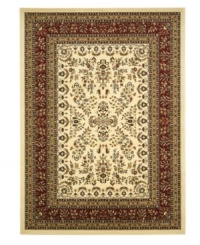 Safavieh's Lyndhurst collection offers the beauty and painstaking detail of traditional Persian and European styles with the ease of polypropylene. With a symphony of florals, vines and latticework detailing, these beautiful rugs bring warmth and life to any room. Polypropylene resists stains, keeping rugs pristine for years to come. Step into a labyrnthine garden where shapes, colors and ornate detailing weave together to create an enchanted tableau. This rug features a dramatic red border with a subtle ivory interior. (Clearance) Safavieh's Lyndhurst collection offers the beauty and painstaking detail of traditional Persian and European styles with the ease of polypropylene. With a symphony of florals, vines and latticework detailing, these beautiful rugs bring warmth and life to any room. Polypropylene resists stains, keeping rugs pristine for years to come. Step into a labyrnthine garden where shapes, colors and ornate detailing weave together to create an enchanted tableau. This rug features a dramatic red border with a subtle ivory interior. (Clearance)