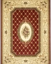 Safavieh Lyndhurst Collection LNH223B Red and Ivory Round Area Rug, 5-Feet 3-Inch