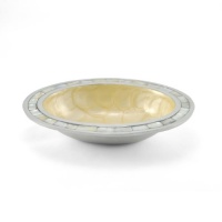 Julia Knight Classic 8-inch Oval Bowl with Mother-of-Pearl Border, Buttercream Julia Knight Classic 8-inch Oval Bowl with Mother-of-Pearl Border, Buttercream