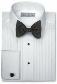 Tuxedo Shirt By Neil Allyn - 100% Cotton White with Laydown Collar and French Cuffs