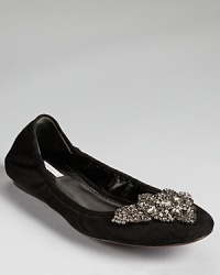Intricate rhinestone detailing gives off a vintage look on Vera Wang Lavender Label's Lorianna ballet flats, exuding old world glamour and timeless charm. Qualifies for Rebate Intricate rhinestone detailing gives off a vintage look on Vera Wang Lavender Label's Lorianna ballet flats, exuding old world glamour and timeless charm. Qualifies for Rebate