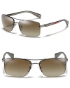 Prada Rectangle Thin Temple Sunglasses