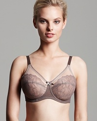 A vintage-inspired full coverage bra with beautiful Chantilly lace detail. Style # 855186 A vintage-inspired full coverage bra with beautiful Chantilly lace detail. Style # 855186