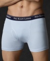 Classic boxer briefs in a convenient three-pack set are constructed to offer the ultimate in shape and support in soft cotton jersey.