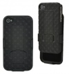 Aduro Shell Holster Combo Case for Apple iPhone 4, 4S, 4G with Kick-Stand (At&t, Verizon & Sprint) Black