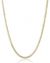 14K Gold Men's 3mm Cuban Curb Chain Necklace, 24