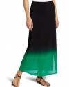 Vince Camuto Women's Ombre Panel Knit Underlay Maxi Skirt, Jungle, 2