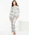 Luxurious prints transport you away from the stresses of the day. Relax in these silky soft pajamas by Morgan Taylor.